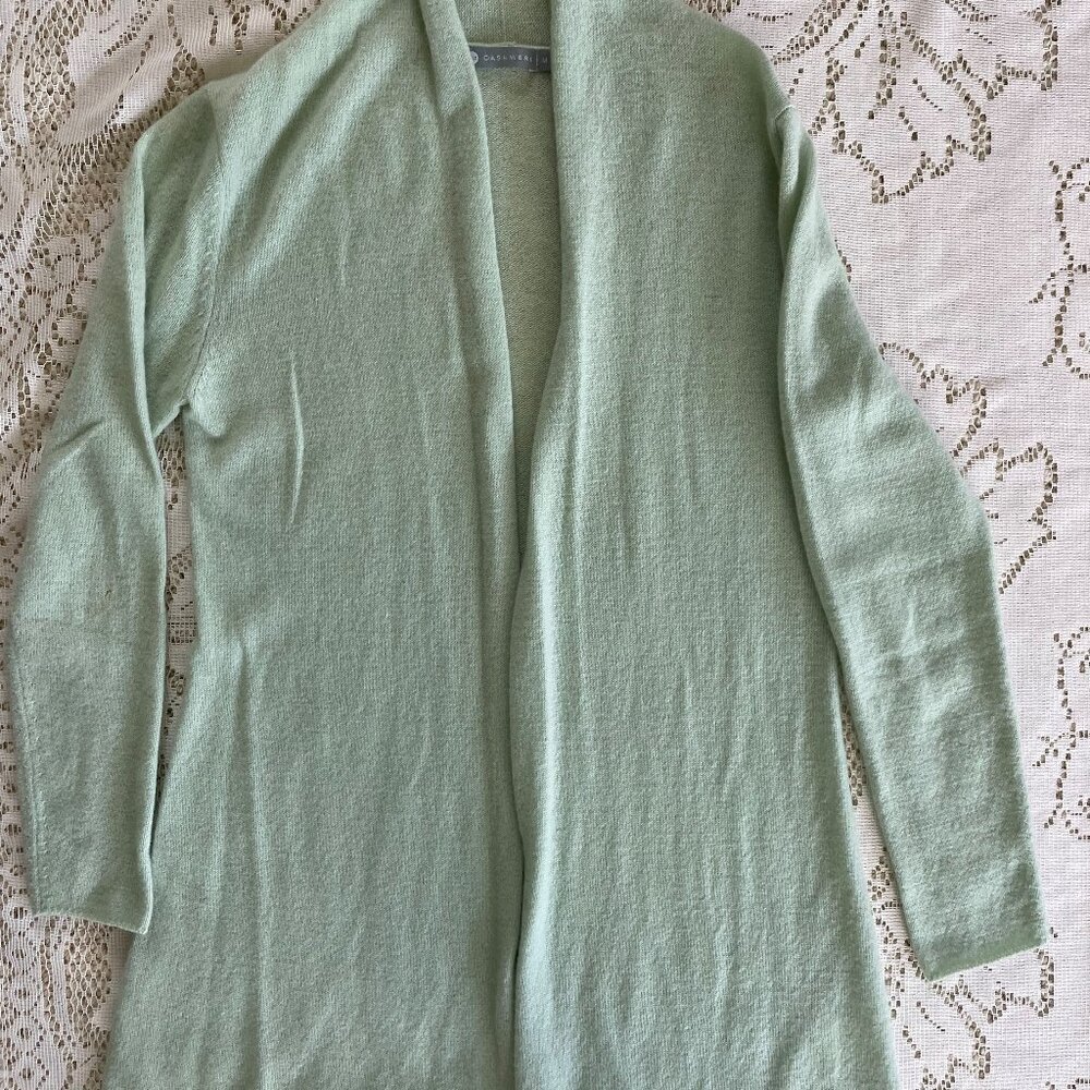 InCashmere Teal Wrap Sweater